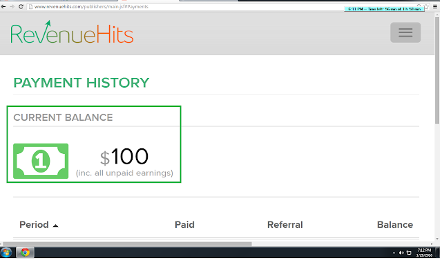 Revenuehits payment proof