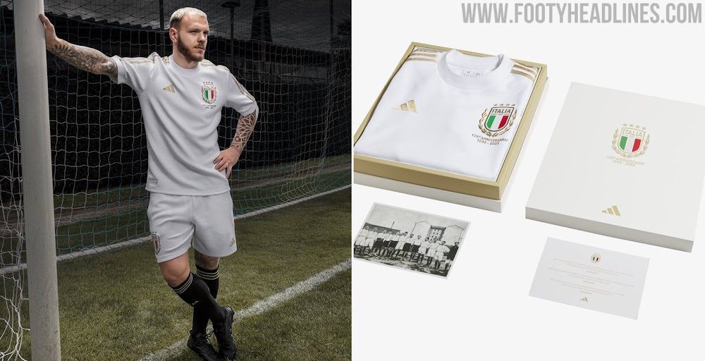 Adidas Italy 2023 125-Years Anniversary Kit Released - Euro, Limited to 2,023 Pieces, Sold Out - Footy