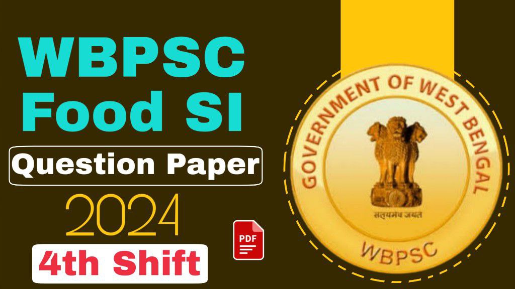 Food SI 4th Shift Question Paper 2024 PDF