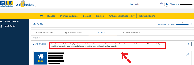 How to change your Address in LIC Policies?