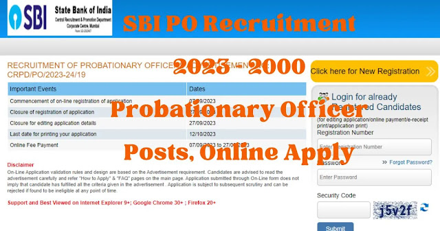 SBI PO Recruitment 2023