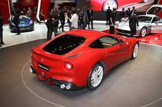 ferrari f12 rear at geneva motor show