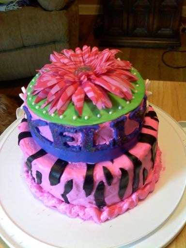 This was the cake I did for Ashley's daughter Kelly's 8th Birthday ...