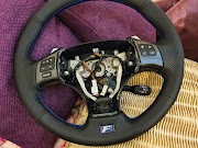 Steering wheel stitch-on leather wrap