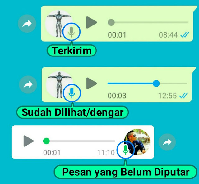 Cara periksa dan membedakan Kiriman Pesan Suara (Voice Note) yang dilihat