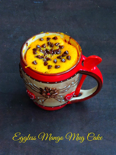 Eggless Mango Mug cake