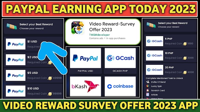 Video Reward Survey offer 2023 App | Paypal Earning App Today 2023 