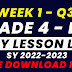 WEEK 1 GRADE 4 DAILY LESSON LOG Q3