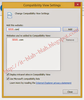 compatibility view settings