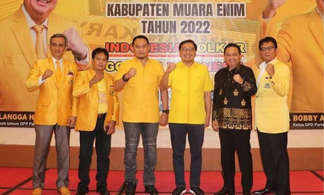 Pj Bupati Hadiri Musda Luar Biasa DPD Partai Golkar Muara Enim 