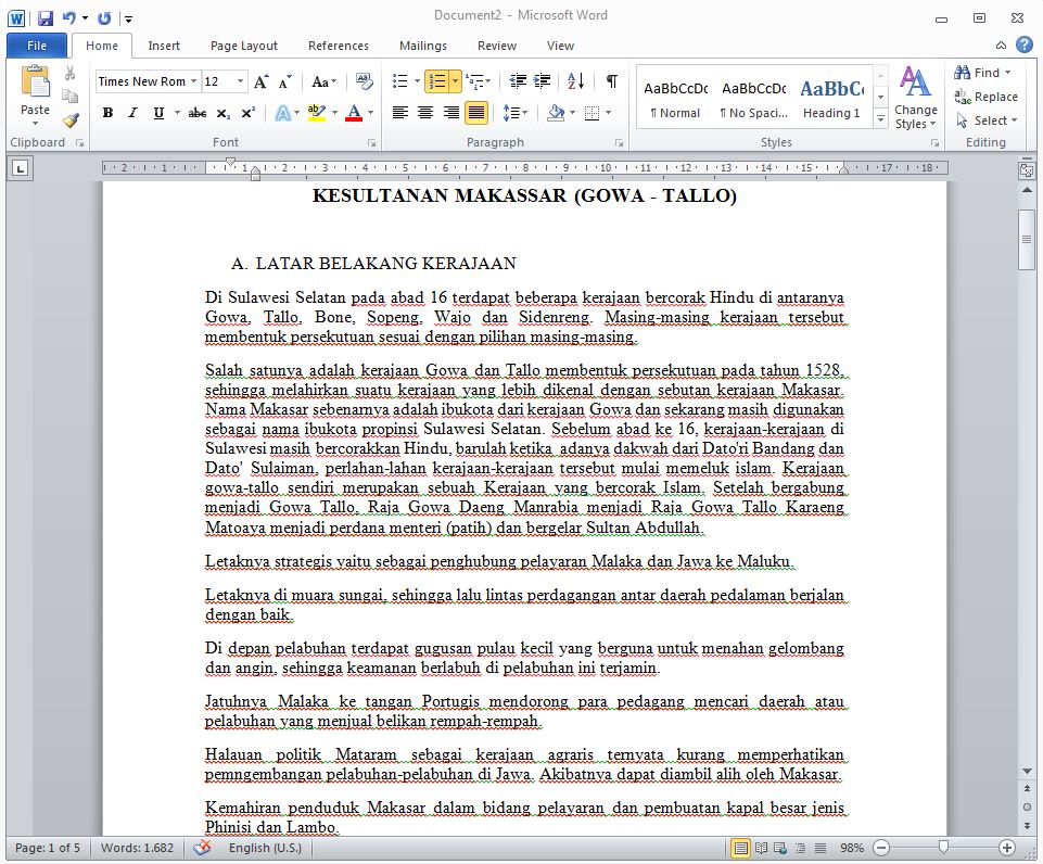 Contoh Makalah Sejarah Kerajaan Makassar Gowa Tallo