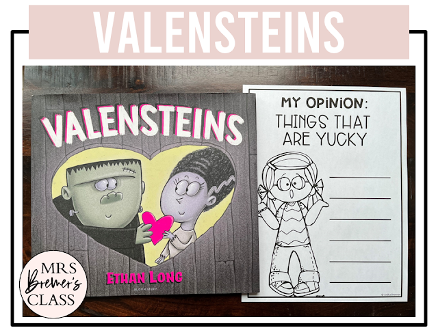 Valensteins book activities unit with literacy printables, reading companion activities, lesson ideas, and a craft for Kindergarten and First Grade