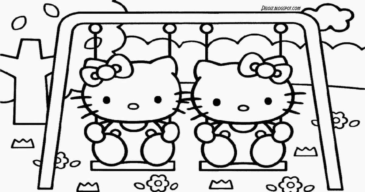 Gambar Hello Kitty Belum Diwarnai Terkini Banget