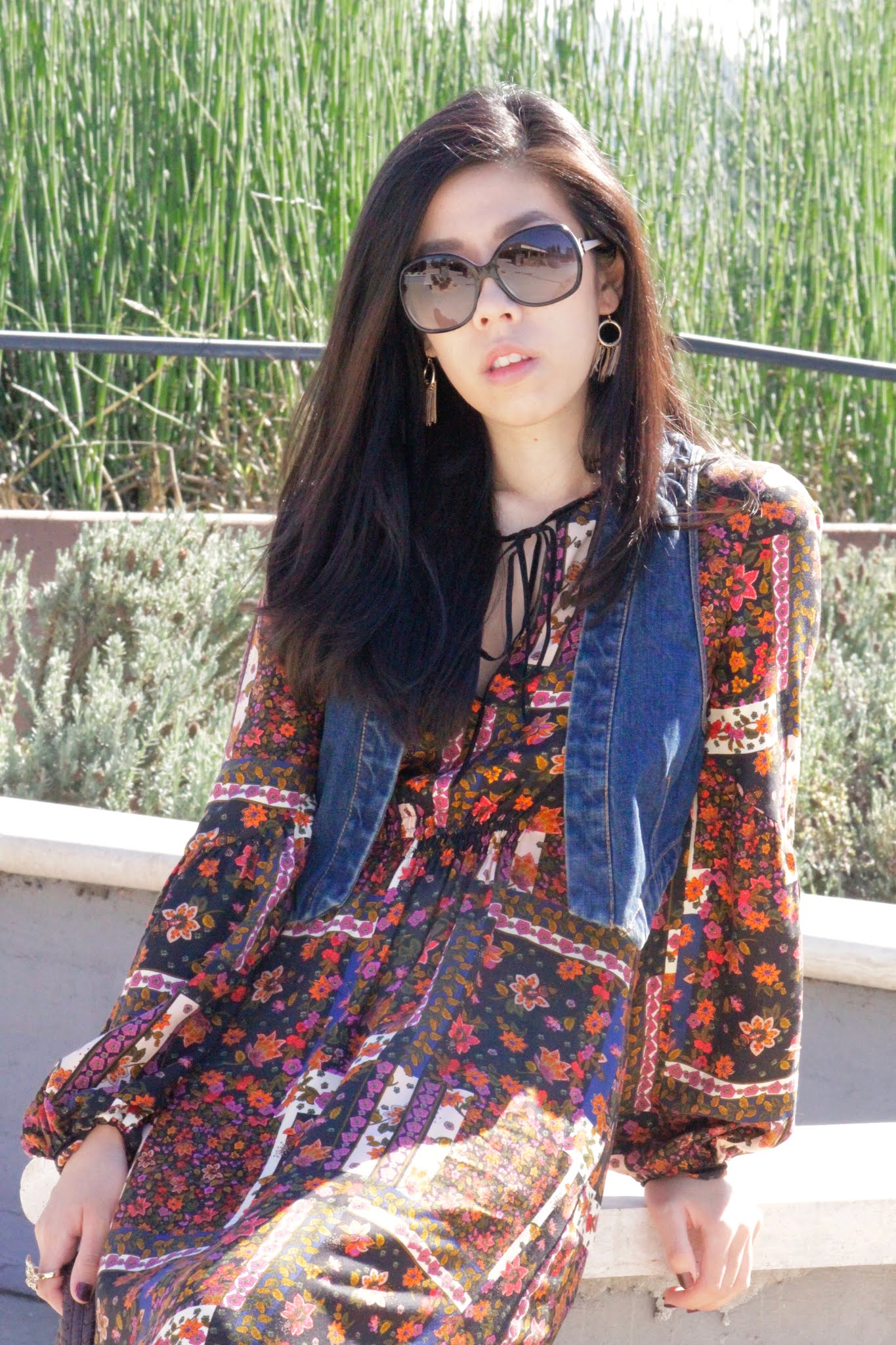 Adrienne Nguyen_How to Style the Free People Denim Jean Vest with a Dress_How to Style Denim with a Dress_Country Fashion