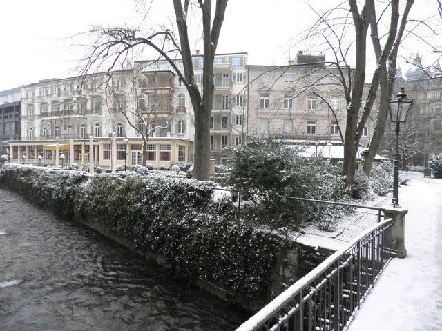 Ville de Baden Baden sous la neige