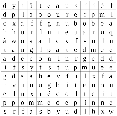Fall : A Word Search Puzzle for French Learners