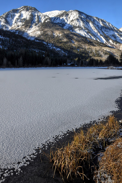 colorado, mountain, pond, winter