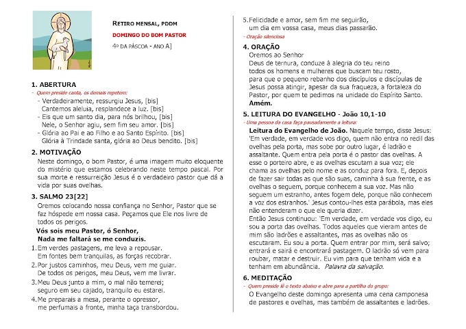 4º DOMINGO DA PÁSCOA - A. PIAS DISCÍPULAS DO DIVINO MESTRE.