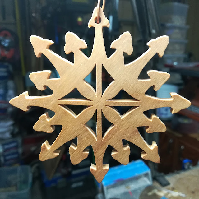 Christmas Tree Ornament Cut From Reclaimed Plywood