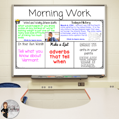Your students will be engaged in learning and reviewing key skills with the science and social studies based morning work