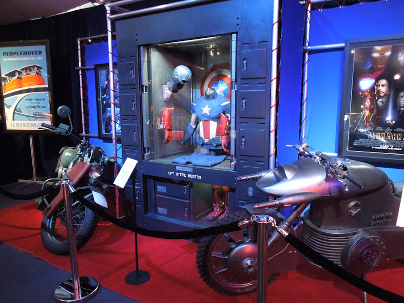 Captain America costume motorcycle movie display