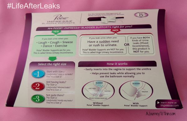 Poise Impressa for Stress Urinary Incontinence SUI Package