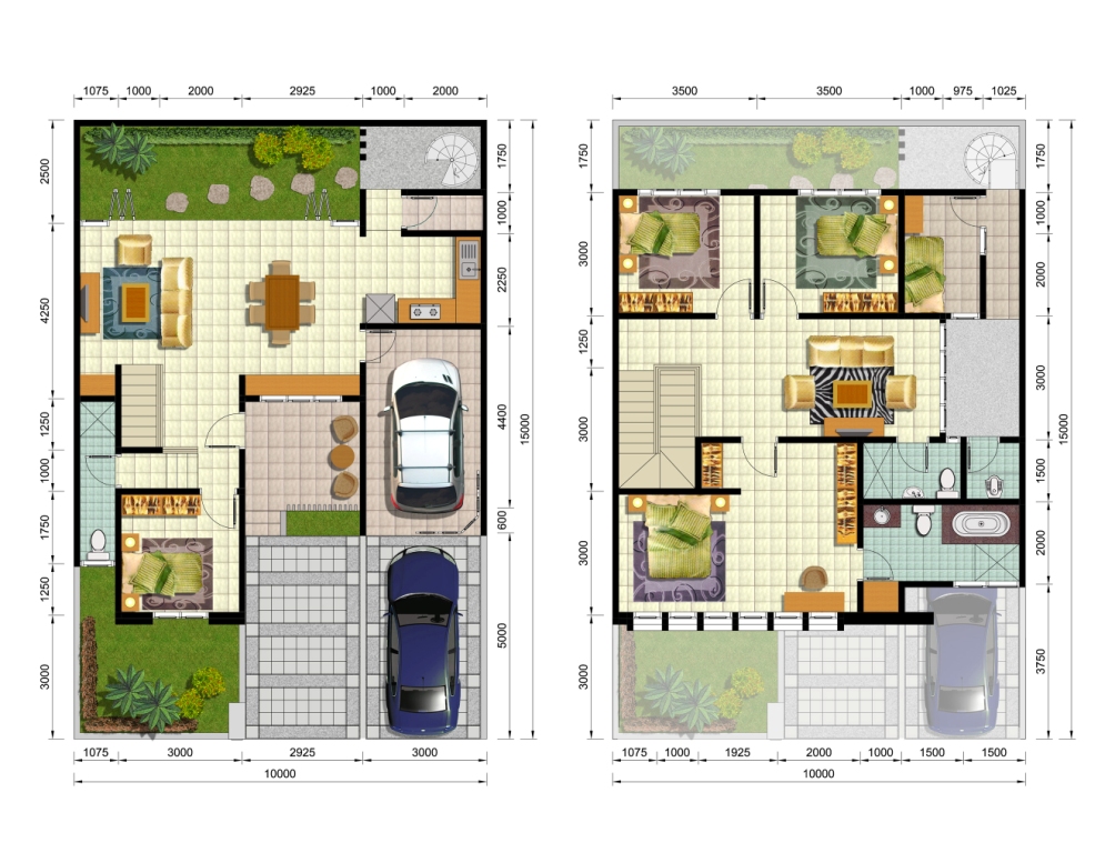  Denah Rumah Minimalis Feni Blog