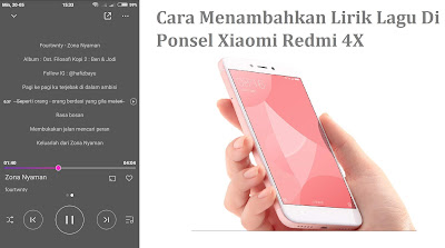 Cara Menambahkan Lirik Berjalan di Lagu MP3 Ponsel Xiaomi Redmi 4X