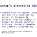 author's alternations (AA)