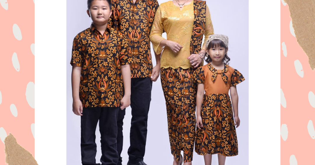 Setelan model Dress Batik  Couple Keluarga sarimbit Long 