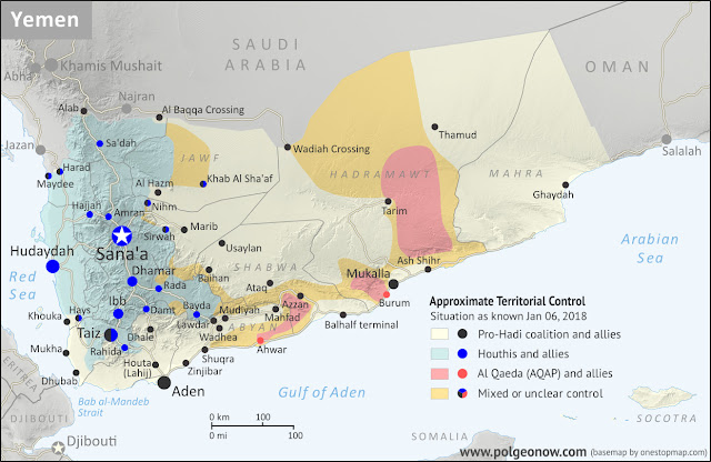 VÃ½sledek obrÃ¡zku pro war in yemen map 2018