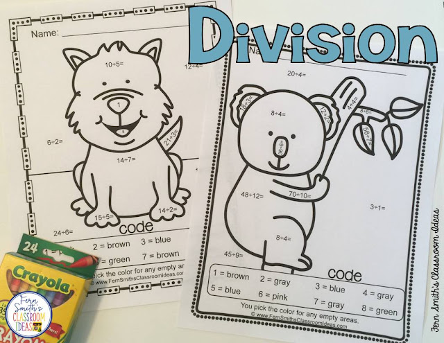 Color By Numbers Awesome Animals Mixed Math Problems for Addition, Subtraction, Multiplication and Division.