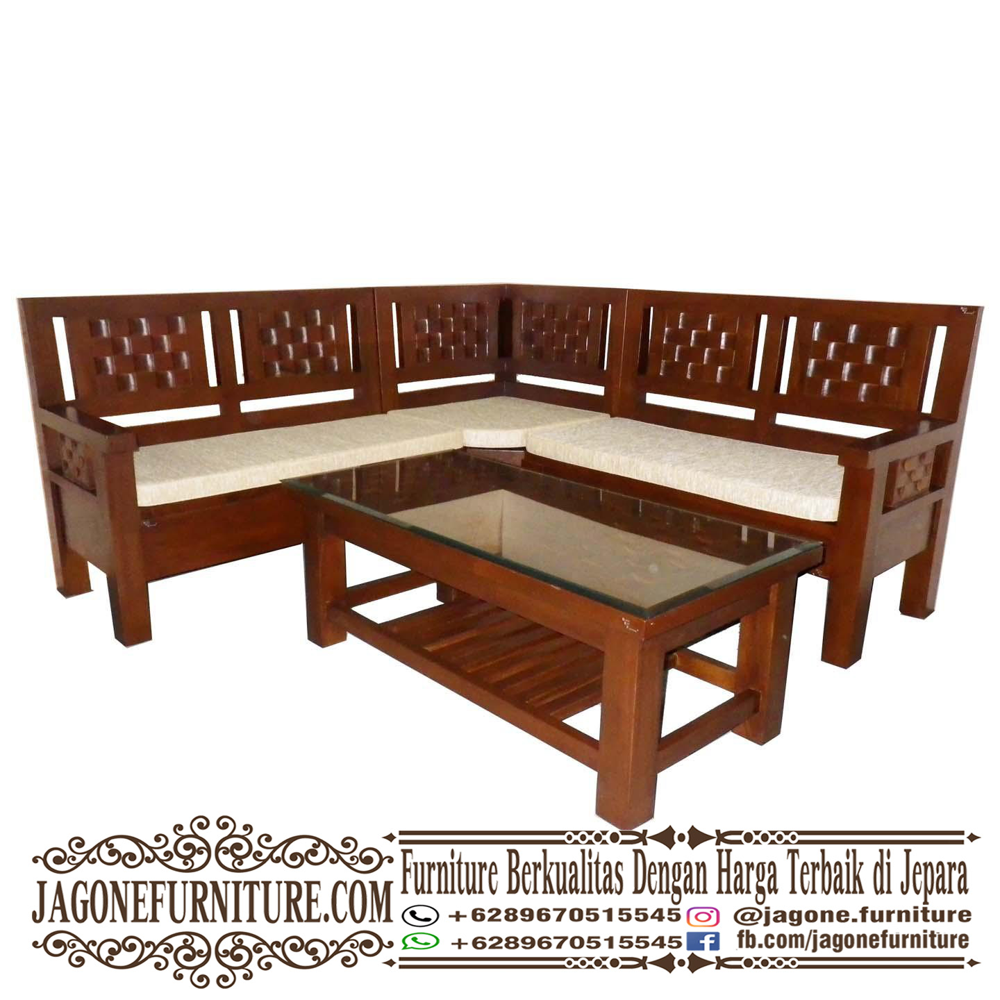 Set Kursi  Tamu Sudut  Minimalis  Termurah STD 009 Jagone Furniture
