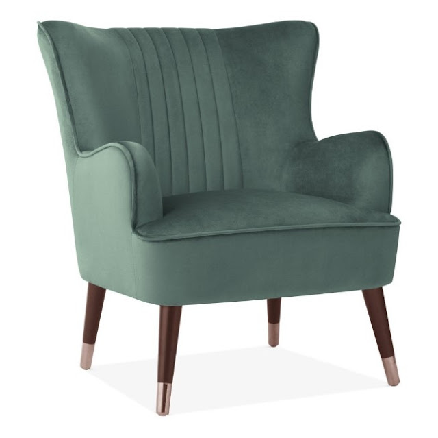 sage green velvet accent chair