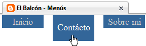 Atractivo menú de solapas o pestañas para tu blog