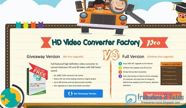 Offre promotionnelle : Wonderfox HD Video Converter Factory Pro gratuit pour la rentrée !