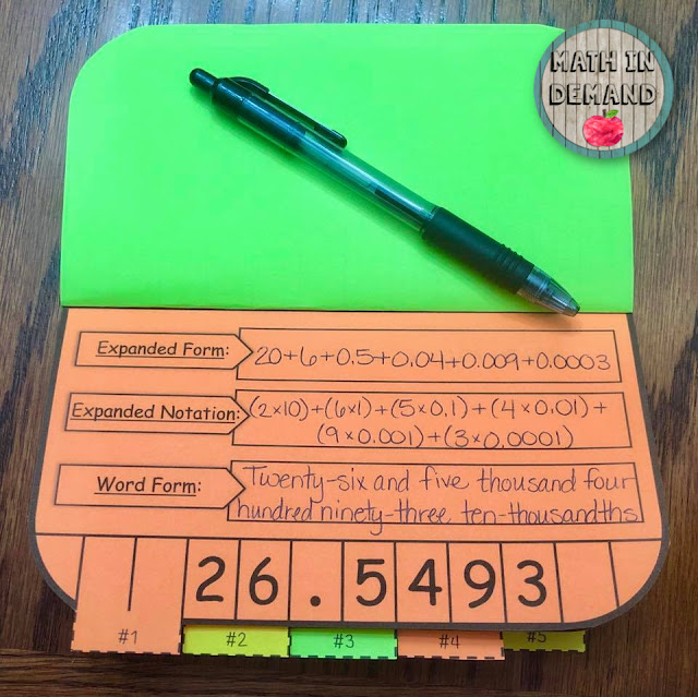 Place Value Chart Flipbook