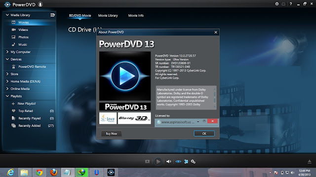 merupakan aplikasi media player yang sanggup memutar video Cyberlink PowerDVD 13 Ultra Full Patch By 