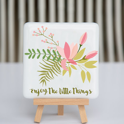 enjoy the little things, fused glass, fusography, wildflowers, motivational quote, creative entrepreneur, office art