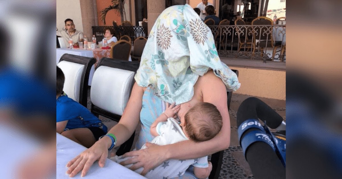 Breastfeeding Mother Makes Hilarious Move After Being Told To Cover Up By A Stranger