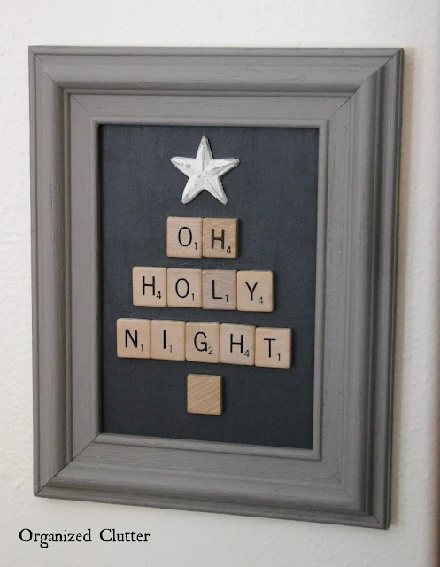 Scrabble Tile Framed Christmas Tree