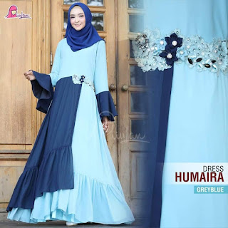 dress humaira greyblue