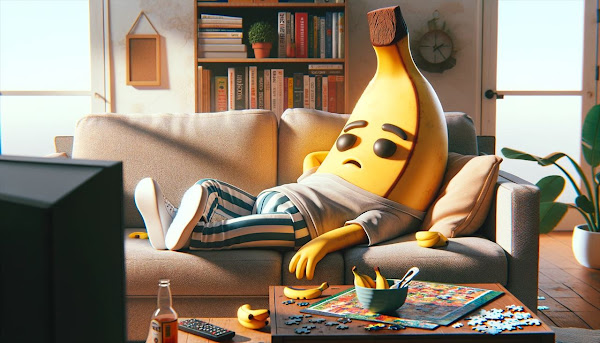寝転ぶバナナ