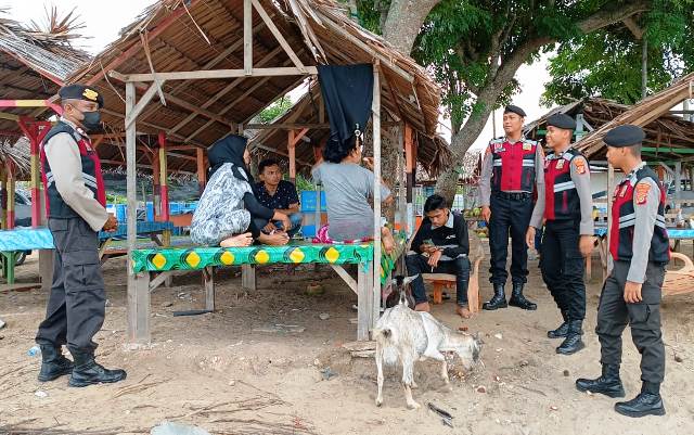 Antisipasi Gangguan Kamtibmas, Satsamapta Polres Aceh Timur Patroli di Objek Wisata