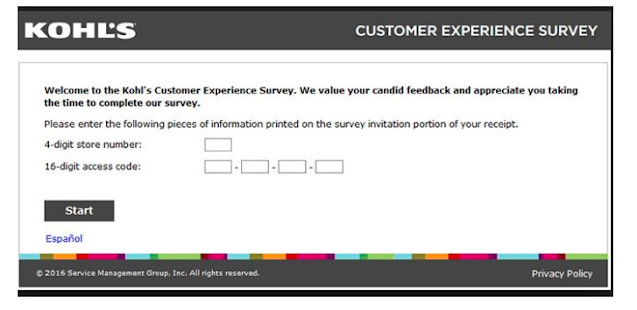 Kohl’s Customer Feedback Survey