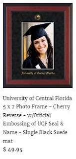 http://www.officialdiplomaframes.com/collections/university-of-central-florida/products/university-of-central-florida-5-x-7-photo-frame-cherry-reverse-w-official-embossing-of-ucf-seal-name-single-black-suede-mat