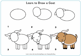 how to draw a goat