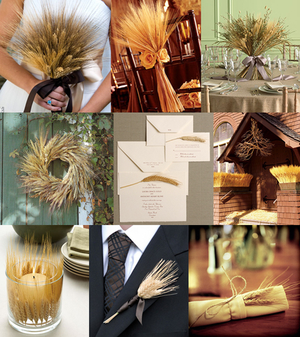 wheat themed wedding