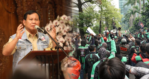 Kelompok  Tukang Ojek  Tuntut Permintaan Maaf Prabowo