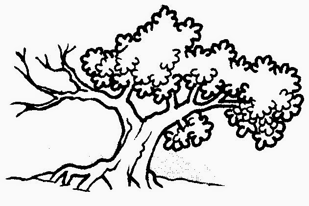 Dunia Sekolah: Gambar Hitam Putih (Drawing) - Bunga & Pokok